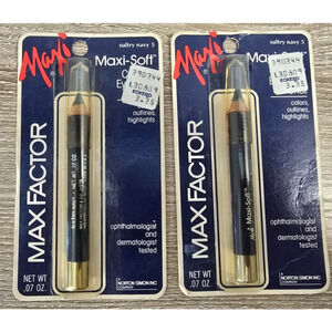 Vtg Sealed Max Factor Maxi-Soft Creamy Eye Color Pencil New SULTRY NAVY Lot Of 2